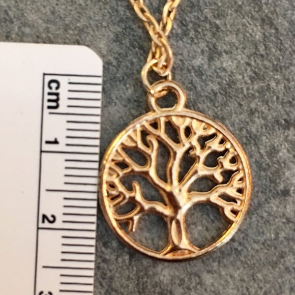 Tree of Life Double Layer Gold Toned Necklace. - Picture 8 of 8